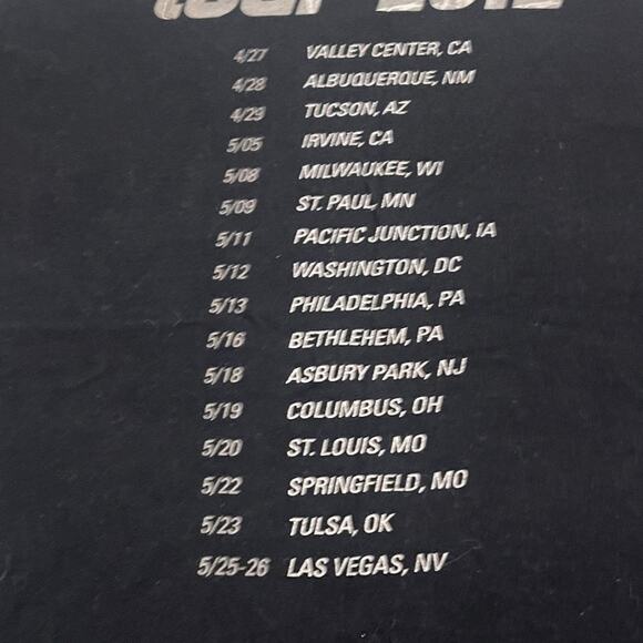 Incubus tour Tshirts 2012 Black Graphic Tee size medium - Picture 11 of 12